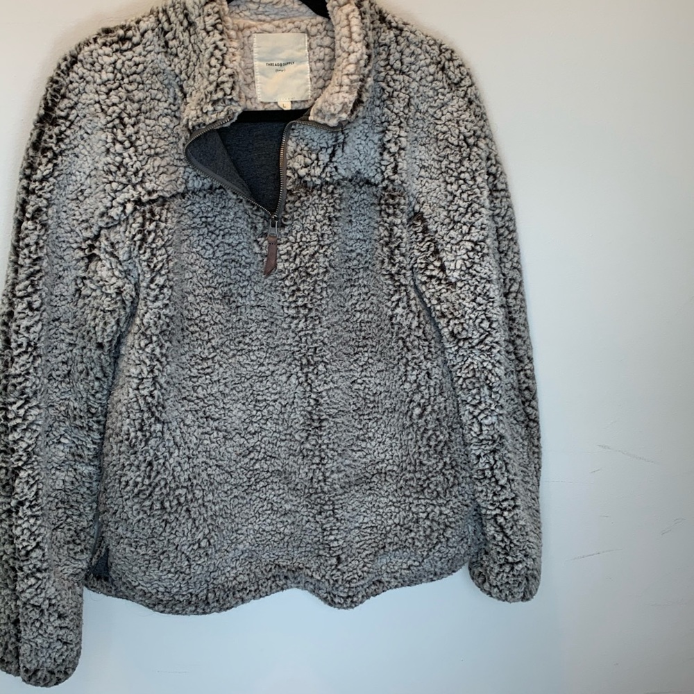 Cozy gray quarter zip